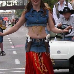 Cowgirl Belly Dance Costume 2-piece